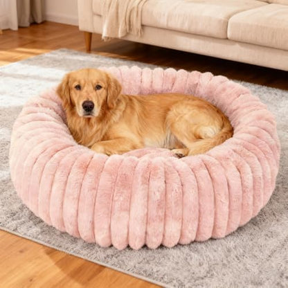 Washable Extra Large Dog Bed,Puppy Kitten Beds for Small Dogs(Pink,XXL)