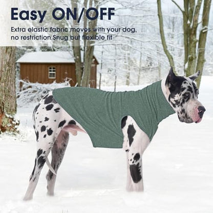IECOii Dog Fleece Vest Sweater - Stretch Warm Pullover with Turtleneck