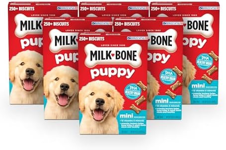 Milk-Bone Original Biscuits Dog Treats for Puppies, 6 Boxes
