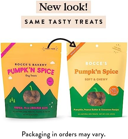 Bocce's Bakery Pumpk'n Spice Flavor Soft & Chewy Dog Treats, 6 oz