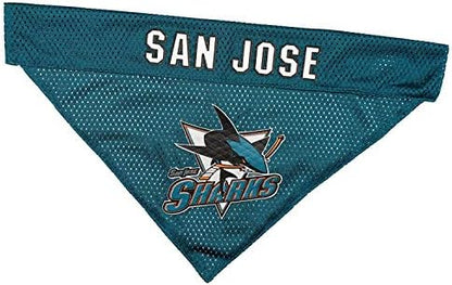 NHL San Jose Sharks Bandana for Dogs & Cats, Large/X-Large. - Cute & Stylish Bandana! The Perfect Hockey Fan Scarf Bandana, Great for Birthdays Or Any Party!