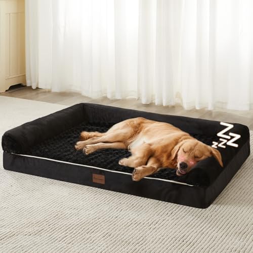BFPETHOME Orthopedic Washable XXL Dog Bed for Senior Dog Cozy Sleep