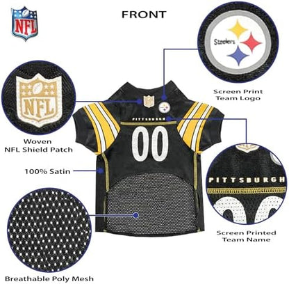 Pets First NFL Pittsburgh Steelers Dog Jersey, Size X-Large, Football Shirt Costume for Pet, Dog Sports T-Shirt, NFL Team Clothing for Cats, Licensed Pet Apparel Available in 7 Sizes and 32 Teams