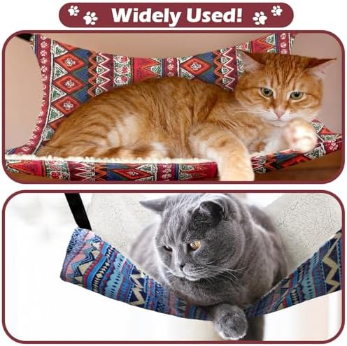 Jetec 2 Pack Cat Hammock for Cage, Ethnic Pattern, M