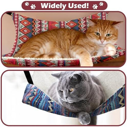 Jetec 2 Pack Cat Hammock for Cage, Ethnic Pattern, M