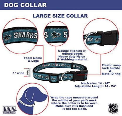 Pets First NHL Collar for Dogs & Cats. Adjustable, Cute, & Stylish! The Ultimate Hockey Fan Collar!