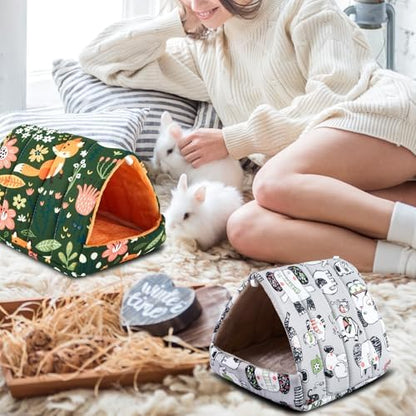 Cinnvoice Guinea Pig Hideout Bed Washable House Cage, Wonder Tale, 7.9 in