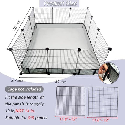DZWLKJ Guinea Pig Cage Liner Tarp Bottom Waterproof and Washable Base Also for Rabbits, Bunny, Chinchesillas, Hedgehog, Ferrets and Other Small Animals(36x36 inches)