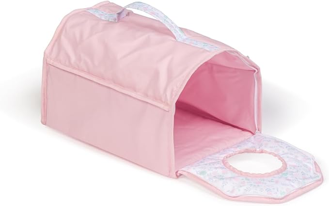 JC Toys - Berenguer Boutique | Deluxe Folding Pet Stroller | Pink Floral Collection | Removable Pet Carrier for Dolls and Plush | Ages 3+