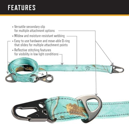 Browning Classic Camo Dog Leash, Realtree Xtra Seaglass, 6ft X 1in, Teal