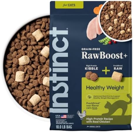 Instinct RawBoost Healthy Weight, Dry Cat Food + Freeze Dried, 10 lb. Bag