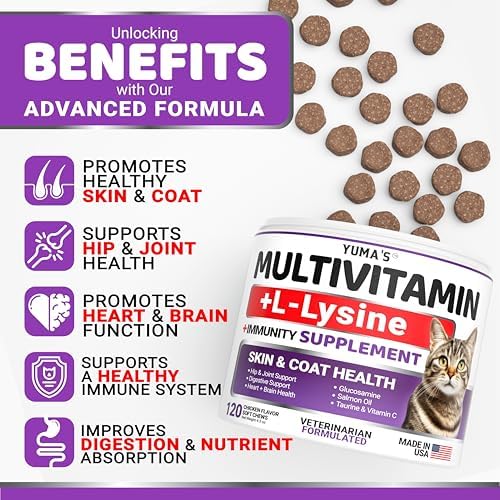 Cat Multivitamin Chews - Cat Vitamins and Supplements - Taurine & Lysine