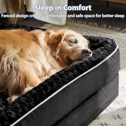 BFPETHOME Orthopedic Washable Dog Bed, Sleeping Couch for Large Senior Dogs