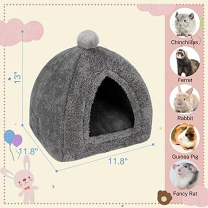 YUEPET Rabbit Hideout House, Large Rabbit Cave Bed, Bunny Triangle House