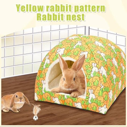 UPINS Rabbit Hideout,Large Bunny Hideout Bed