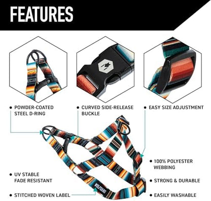 Wolfgang Heavy Duty Adjustable Dog Harness, Pull-Tested to Over 800 lbs for Walking & Training, LostArt Print, Large