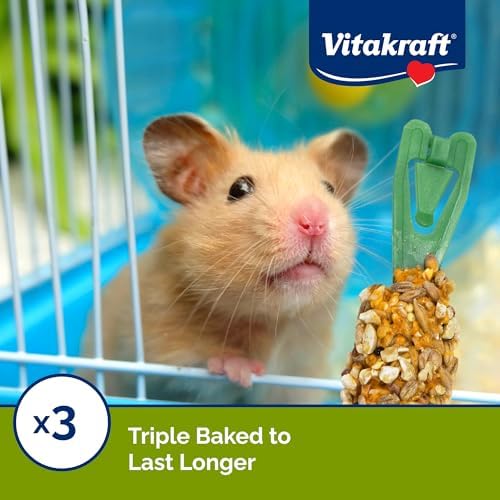 Vitakraft Crunch Sticks Hamster Treat - Peanut and Honey - Hamster Chew Sticks (Pack of 2)