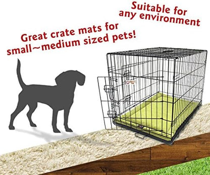 Majestic Pet Dog Crate Mat - Machine Washable Soft Plush Pet Bed Pad for Crates & Kennels | USA Crafted | 30"x21" Villa Apple
