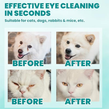 MEDUWEDU Eyes Wipes for Dogs & Cats 220 Counts, Grooming Kit Care for Dogs and Cats, Prevent Tear Stains, Eye Debris, Discharge, Mucus Secretions,Coconut Scent