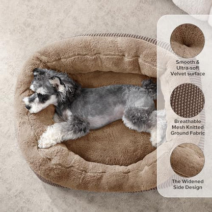INVENHO XL Dog Beds Large Sized Dog, Washable Orthopedic Warming Soft Sleeping Durable with Anti-Slip Bottom