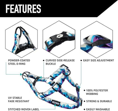 Wolfgang Venture Dog Harness Rockypeaks Print Large