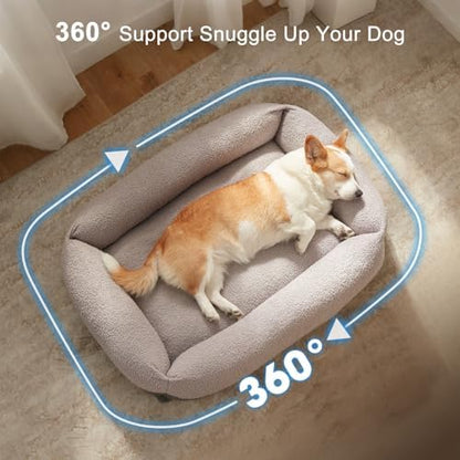 FURTIME Washable Dog Bed Large Sized Dogs, Comfy Fluffy Large Dog Bed