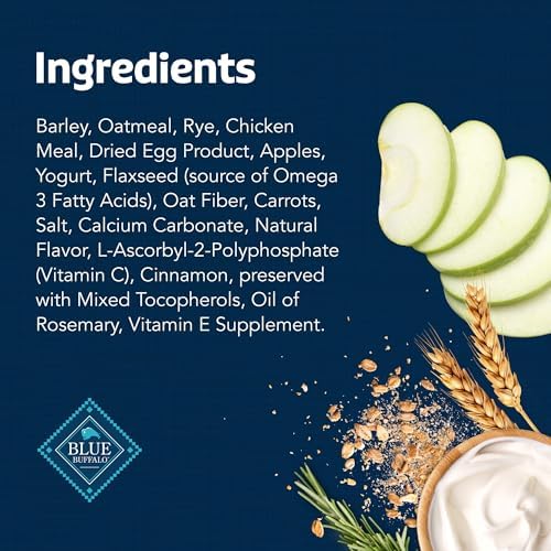 Blue Buffalo Health Bars Apples & Yogurt Mini Dog Biscuits, 32 oz, 2 Pound (Pack of 4)