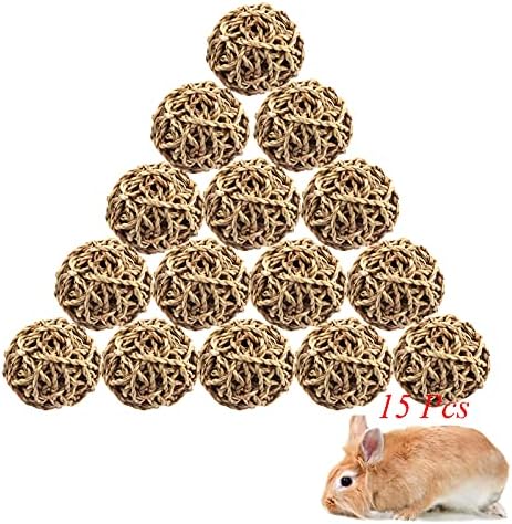 Bunny Chew Toys Grass Balls Rabbit Gnawing Treats for Guinea Pig Chinchilla