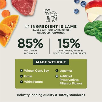Instinct Freeze Dried Meals, Natural Dog Food, Grass-Fed Lamb, 24 oz. Bag
