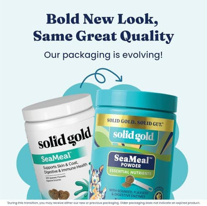 Solid Gold Dog & Cat Multivitamin Powder, Omega 3 & Kelp, Skin & Coat, 1LB