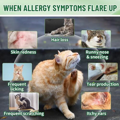 VICSOM Cat Allergy Relief for Cats, Itchy Skin Support Drops, 60 mL