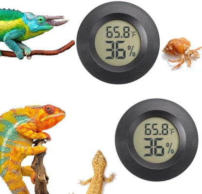 Reptile Thermometer and Humidity Gauge Digtal Terrarium Thermometer 2pc
