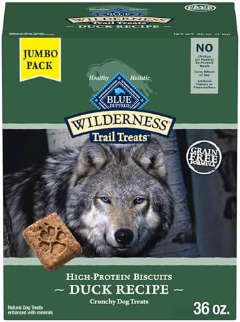 Blue Buffalo Wilderness Trail Treats Duck Crunchy Dog Biscuits, 36 oz