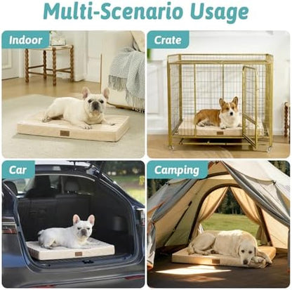 COZY KISS Cooling Orthopedic Dog Bed, Q-Max>0.5, Waterproof Lining, 44x32in