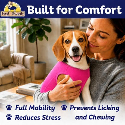 Surgi Snuggly Dog Surgery Recovery Suit, Cone Alternative, Spay/Neuter M