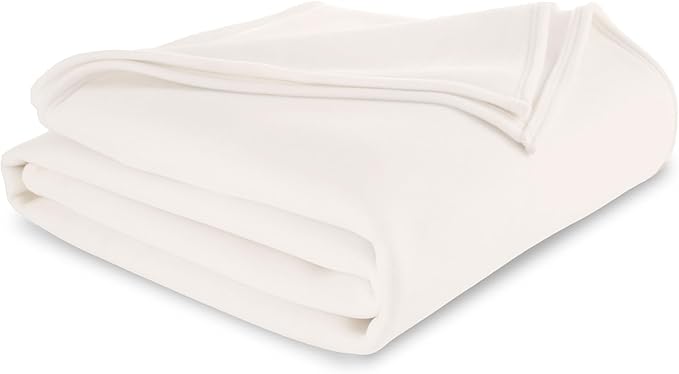 Vellux Original Twin Blanket - Soft Nylon Insulated Blanket for Bed Couch - Lightweight Machine Washable All Season - Pet Friendly Durable Wont Pill or Lint – 66x90 – Ivory