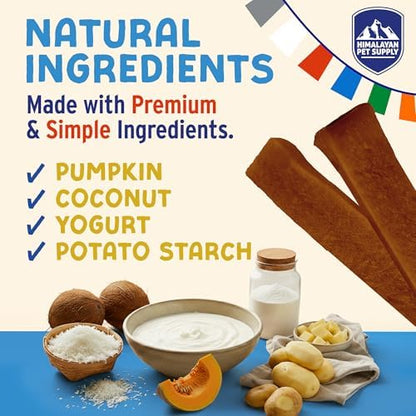Himalayan Dog Chew Yogurt Sticks, Probiotic Dog Treats, Pumpkin, 5 Treats