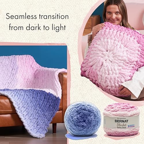 Bernat Blanket Extra Thick Chunky Yarn for Crocheting, Citronella
