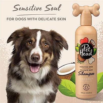 Pet Head Sensitive Soul Dog Shampoo | Coconut Scent | 16fl oz.
