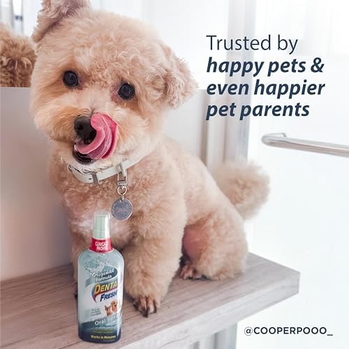 Dental Fresh Oral Spray for Dogs and Cats, Help Freshen Breath for Healthy Teeth & Gums, 4 Fl Oz.