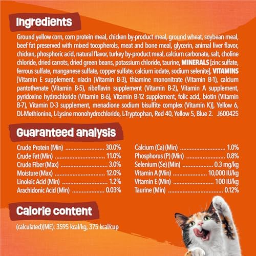 Purina Friskies Tender and Crunchy Combo Dry Cat Food, (4) 3.15 lb Bag