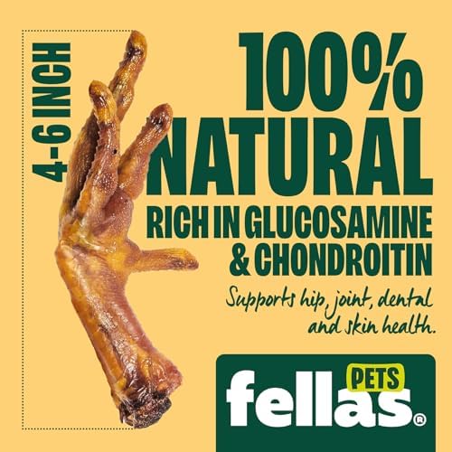 100% Natural Dehydrated Chicken Feet Peanut Butter Flavor For Dog Treats - Organic, No Rawhide, Sensitive Stomach, Nail Free, Odor Free, High Collagen, Hip Joint & Dental Health - 26 Count