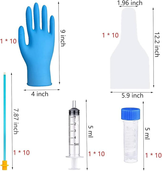 10 Set AI Artificial Insemination Dog Breeding Kit, Canine Breeding Kit, Disposable Canine Artificial Insemination, Dog Insemination Breeder Kit, Canine Breeding Supplies (7.87 inch) S