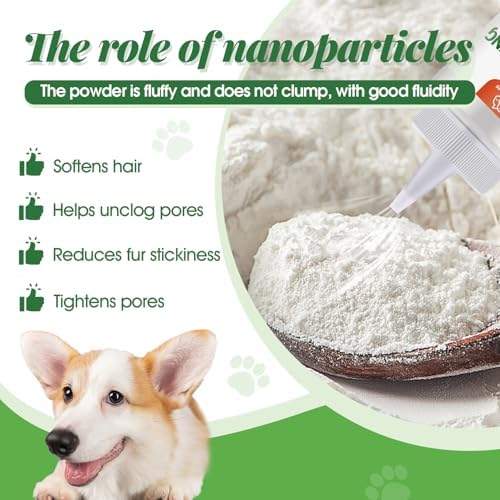 Dog Ear Powder for Hair Removal, 2 Pack of 30 g, Pet Grooming Aid
