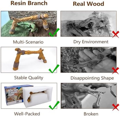 Snake Climbing Branch,Resin Reptile Wood Trunk Enclosure Branches Decor
