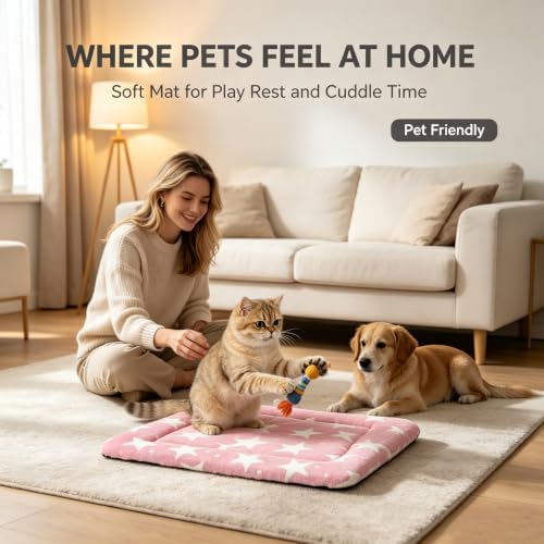 Cat & Dog Bed Mat - Reversible Dog Crate Bed Mats, Soft & Breathable Kennel Pad, Durable Crate Bed for Extra Small Dogs & Cats