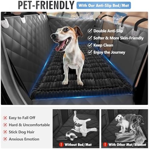 Dog Bed for Car Back Seat, Non-Slip Backseat Pet Mat Standard, 51''X23.5''