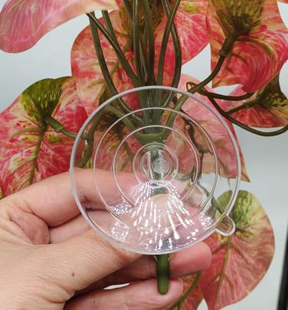 Fake Reptile Plants for Terrarium,Hanging Plant with Suction Cup