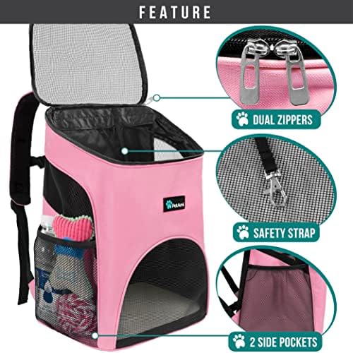 PetAmi Cat Backpack Carrier for Small Dogs and Large Cats, Airline Approved