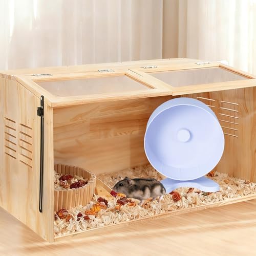 Hamster Wheel, 8.7" Super-Silent Exercise Wheels, Dual-Bearings Quiet Spinner Running Wheels, 3 Installation Methods, Fits Any Hamster Cage, Hamsters Toy for Dwarf Hamsters, Gerbils, and Small Pets.
